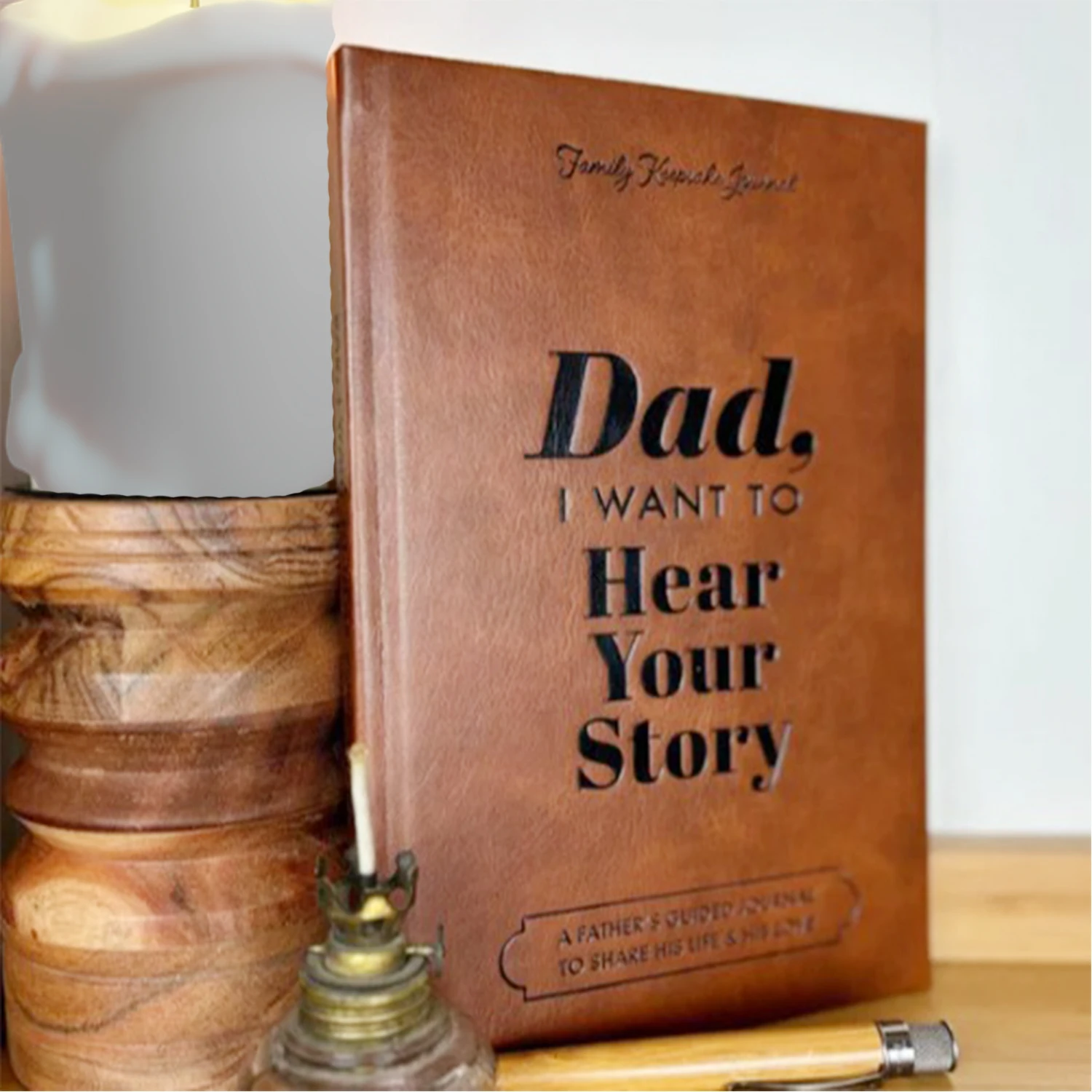 Dad I Want To Hear Your Story Leather Journal A Father's Guided Journal To Share His Life Memory Books Father Birthday Gift