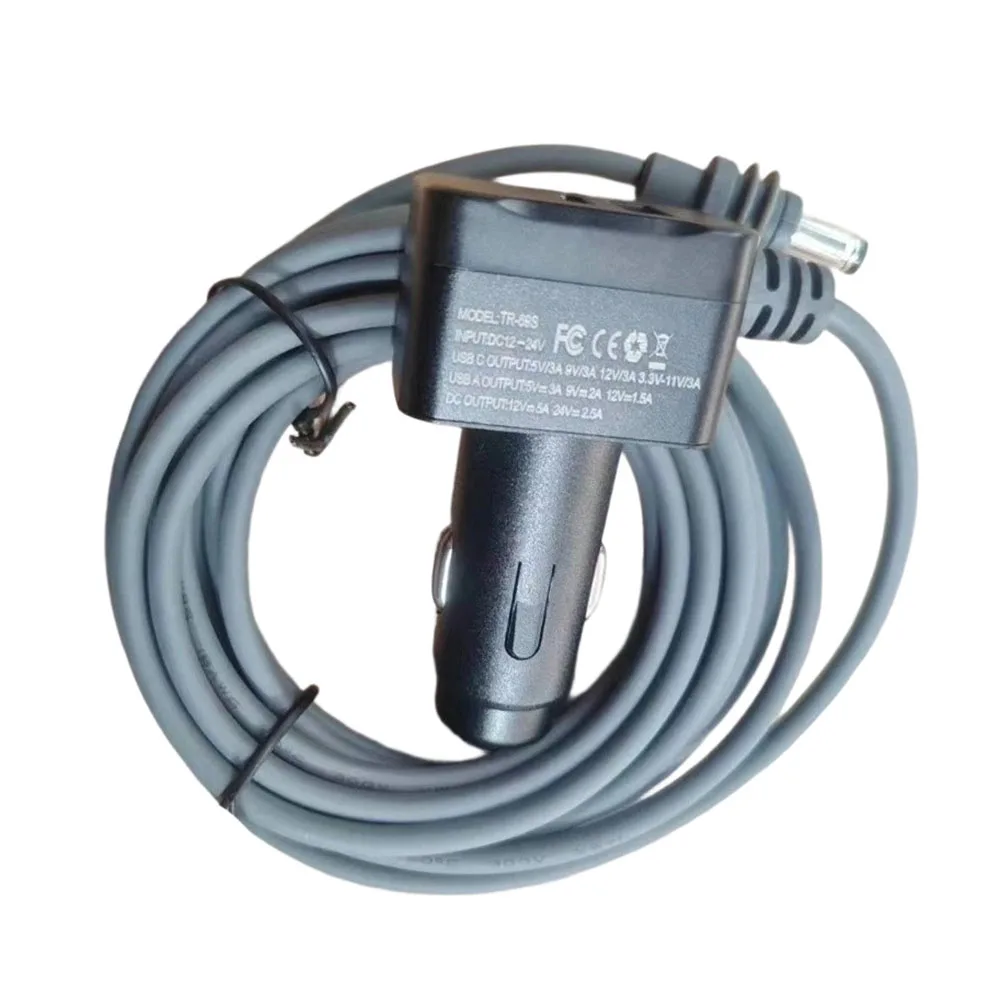 for usb-c for pd 45W Black DC Power Cord Simultaneous Dual Charging 18AWG Shielded Cable Flame Retardant Marine And for rv Use