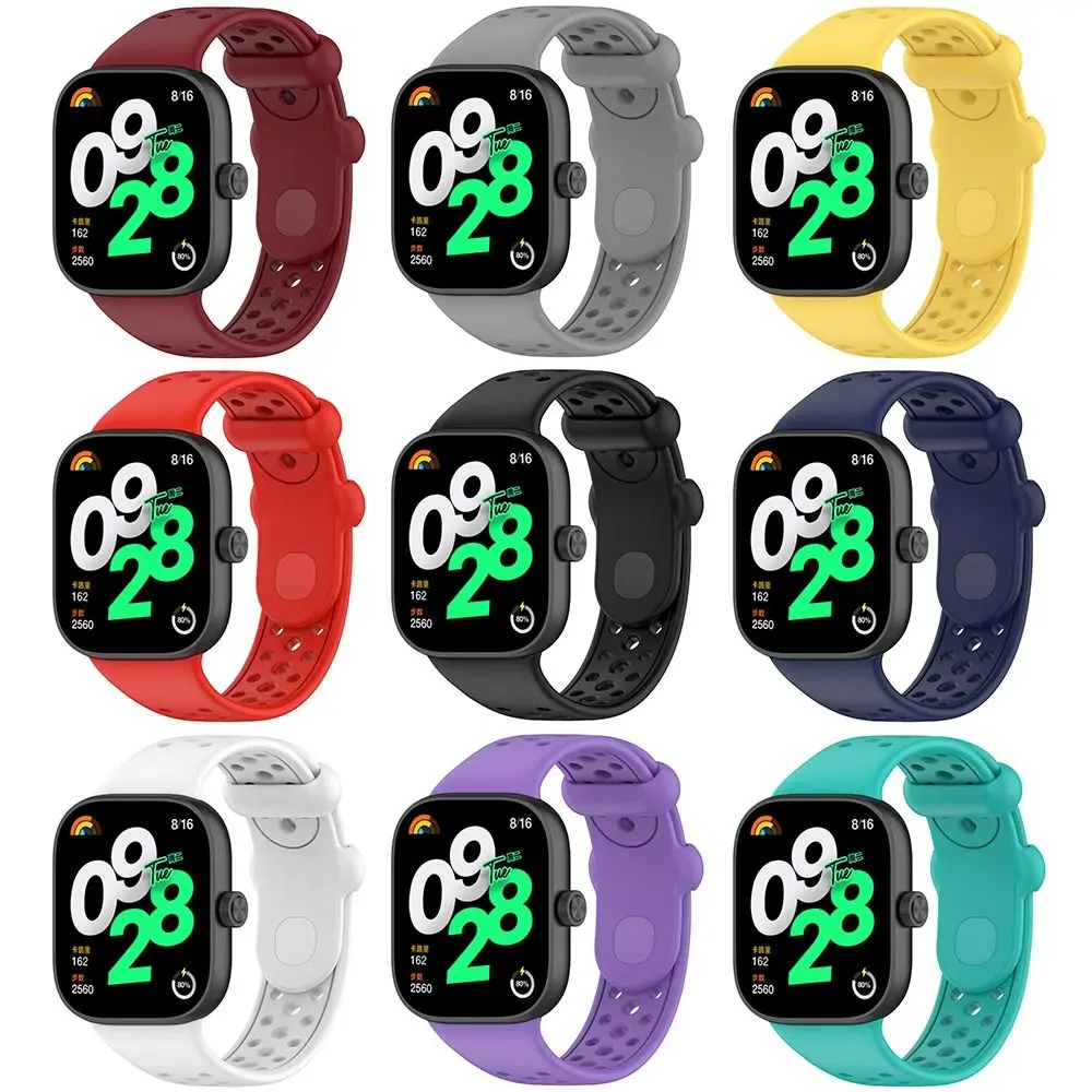 スマートウォッチ用の交換用シリコンストラップ,通気性のあるブレスレット,アクセサリー,redmi watch 4,xiaomi band 8 pro