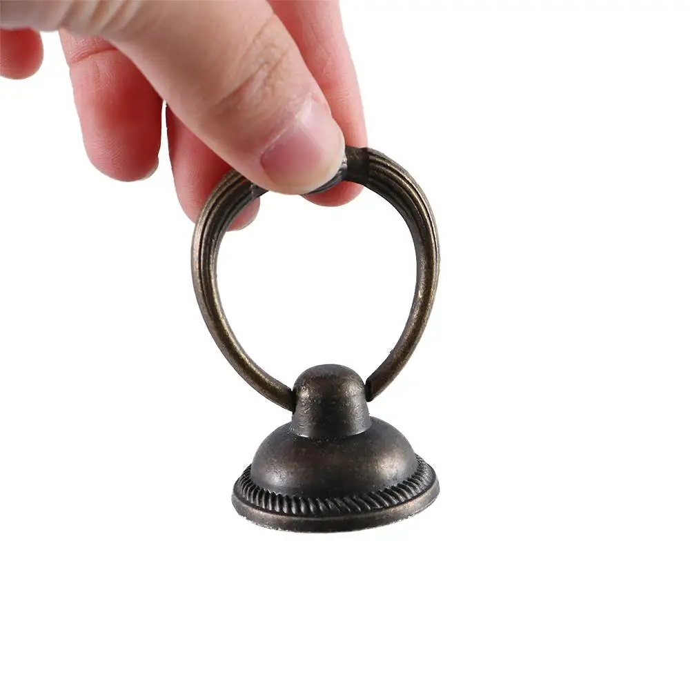 Retro Single Hole Cupboard  House Hardware Dresser Knobs Cabinet Cabinet Knobs Ring Handles Drawer Pull Furniture Handles