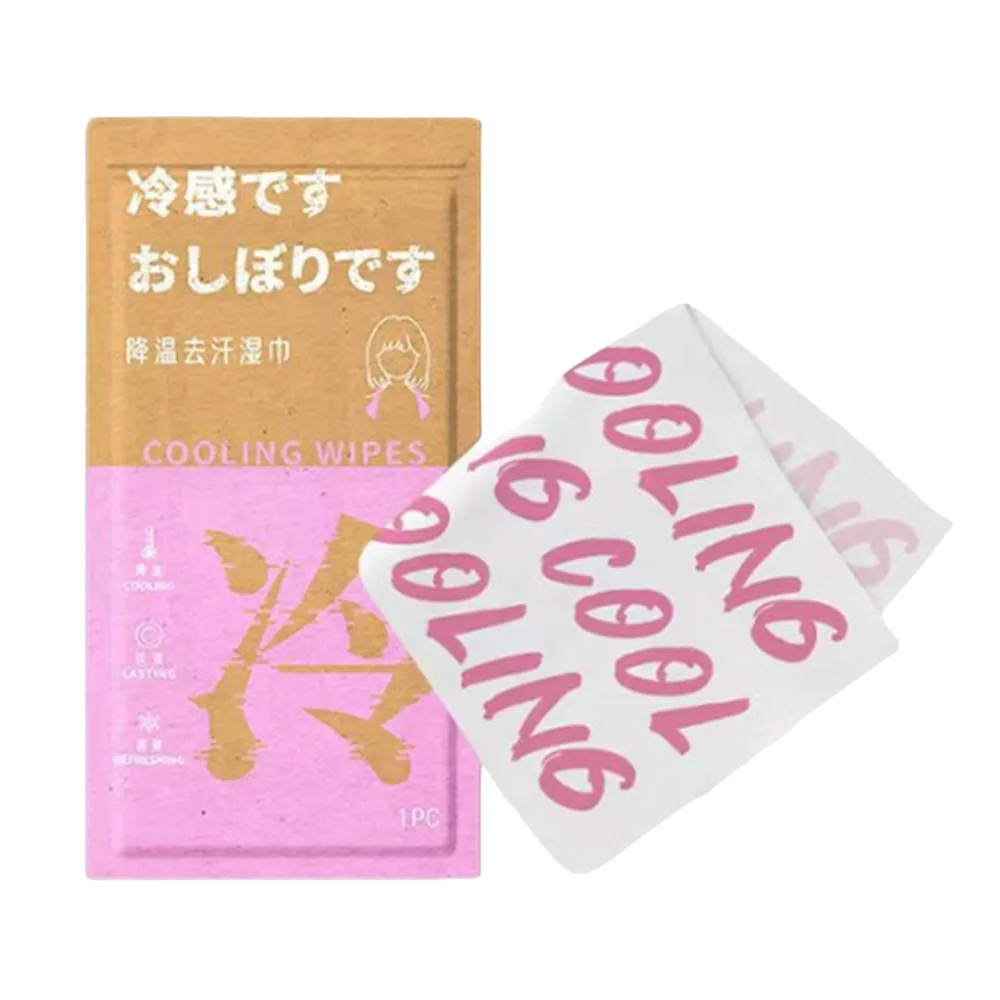 Creative Non Woven Fabric Cooling Towel Breathable Disposable Sweat Wipes Quick Drying Sunstroke Prevention Ice Wipes Summer