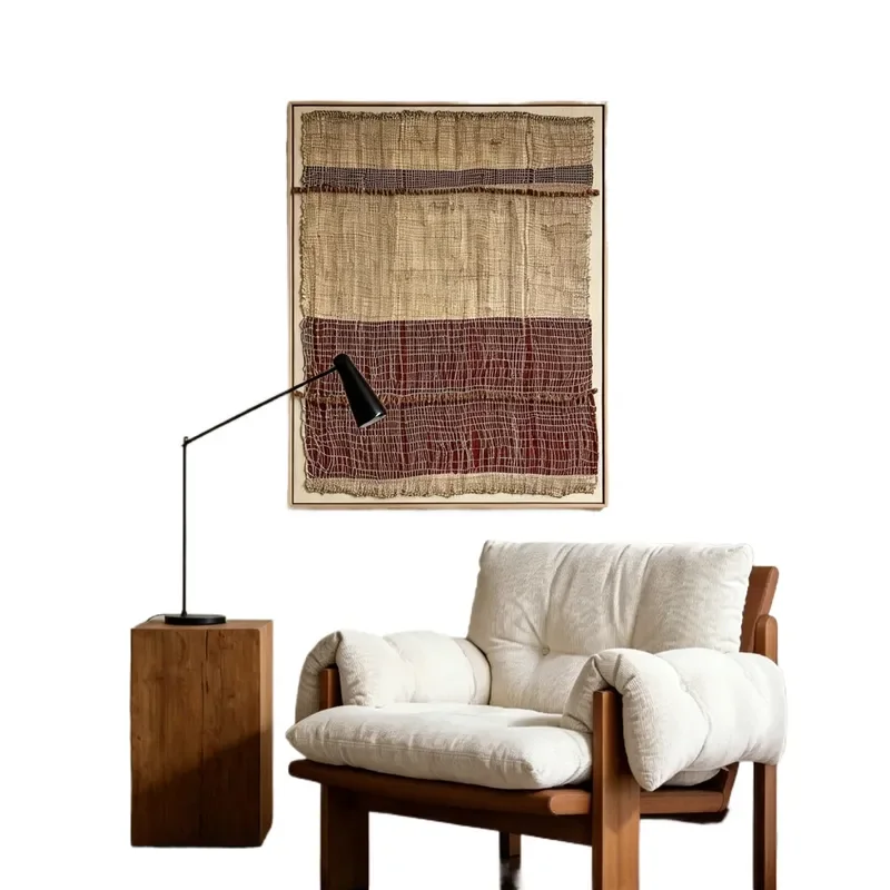 Medieval Wabi Sabi Hanging Paintings Retro High End Decorative Art for B B Tea Table Background Wall Japanese Log Wall