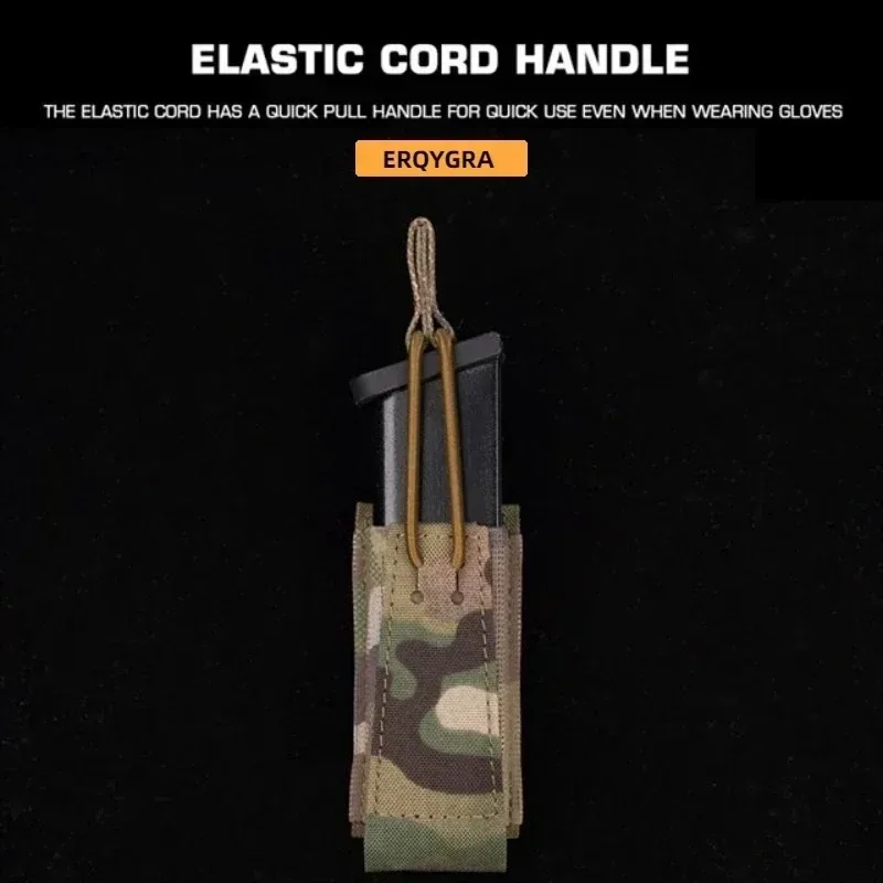Tactical Single Magazine Pouch Camo Molle Mag for Airsoft Hunting Military Outdoor Shooting Wargame Sports Waist Bag 9mm Pouches - view 3