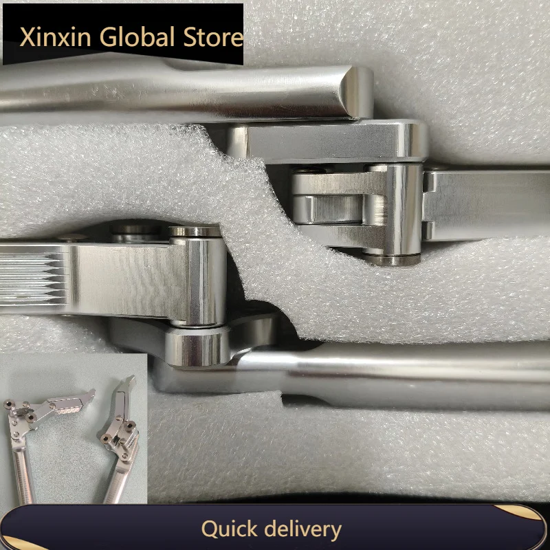 2026 New Silver Edition--Aluminum Alloy Scissor Brake for Sports Wheelchair, Universal Pipe Clamp Mount Replacement Part
