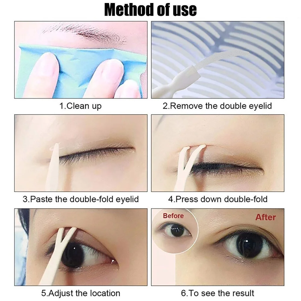 600 stks Eye Lift Strips Dubbele Ooglid Tape Helder Grijs Ooglid Streep Grote Ogen Onzichtbare Dubbele Vouw Ooglid Sticker Make-Up Tool