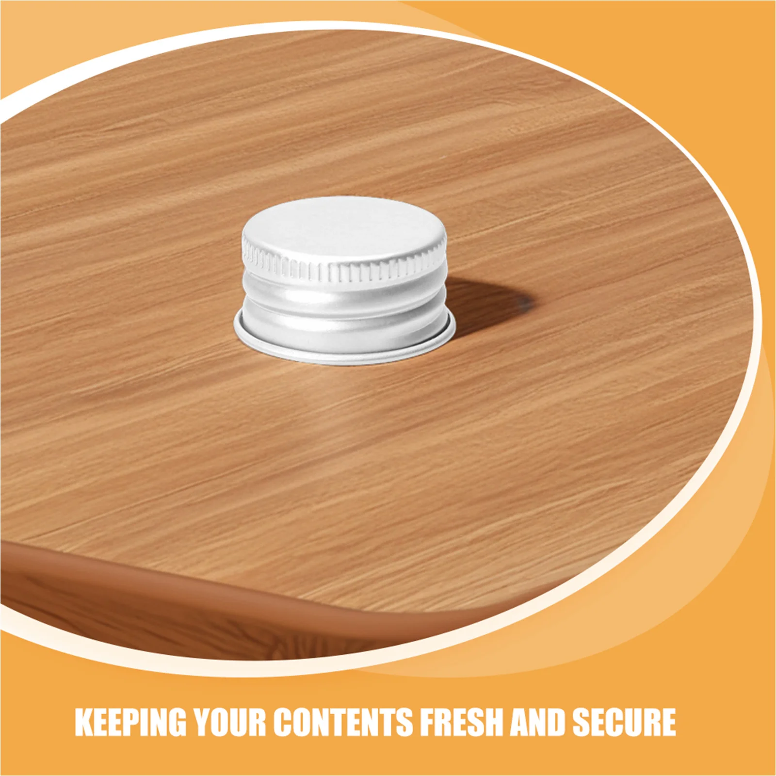 

100Pcs Transparent Bottle Aluminum Caps Sleek Leakproof Screw Top Airtight Sealing Lids for Glass Liquid Containers