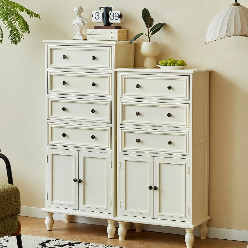 American retro solid wood chest cabinet household bedroom multi-layer drawer locker small simple chest of drawers