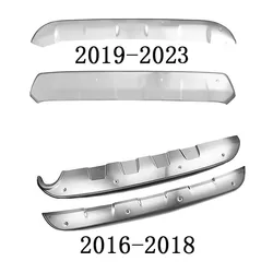 Front Rear Bumper Guard For TOYOTA RAV4 2016-2023 Plate Protector Anti-impact Stainless Steel Skid Protector Guard Plate