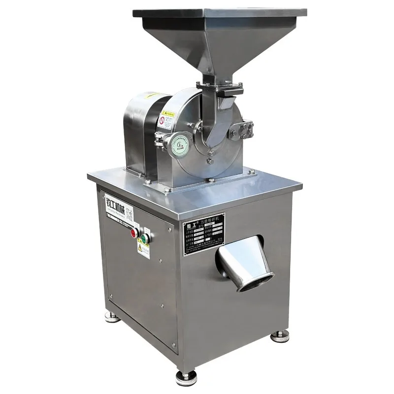 304 Stainless Steel Universal Grinding Machine For Sugar Chemical Salt Industrial Commercial Large Powder Making Crusher