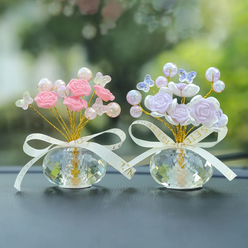 New Crystal Rose Ornament– Artificial Flower Room and Home Decor, Eternal Rose Bouquet