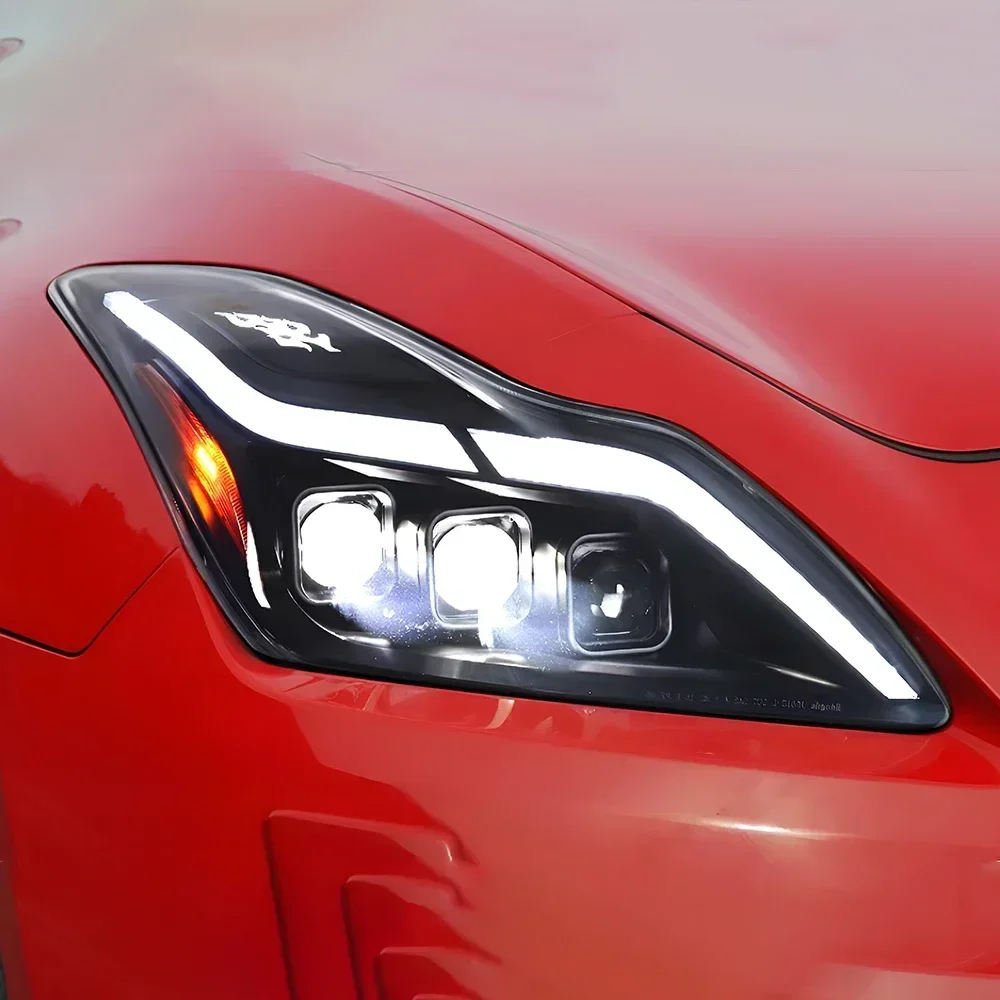 

For Infiniti G37 2009-2015 Automatic Headlight Assembly LED Front Lights Upgrade Dynamic Flash 3-Lens Projection Accessories