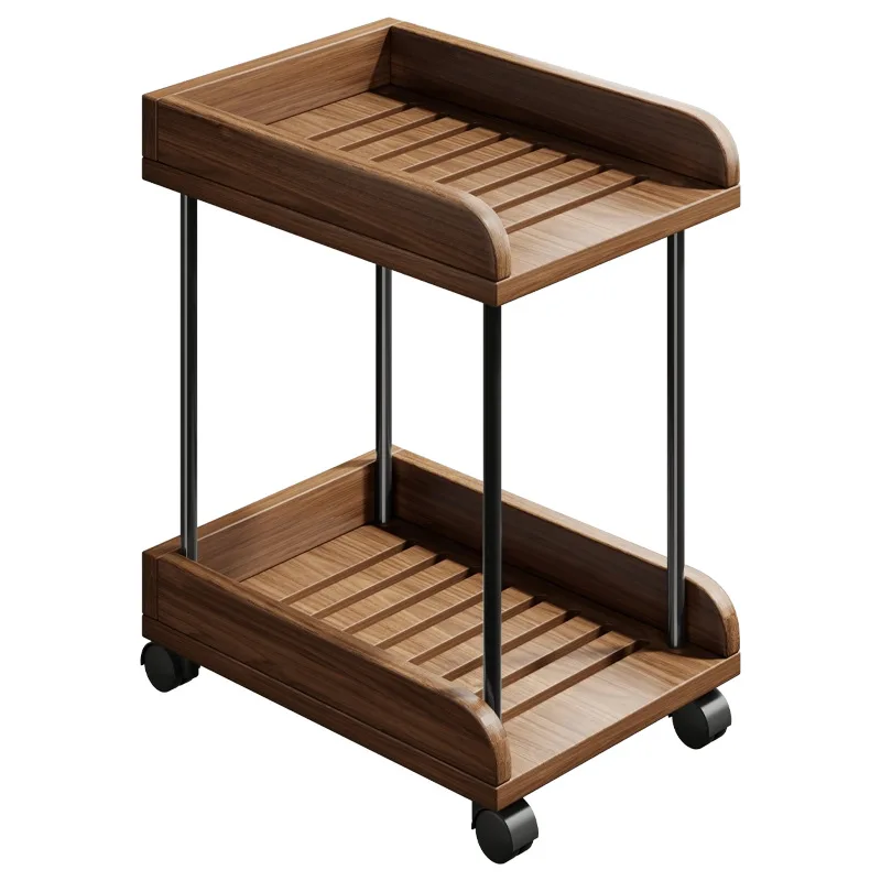 

Solid wood host bracket,-functional shelf, floor-to-ceiling multi-layer storage rack, office document placement rack, movable