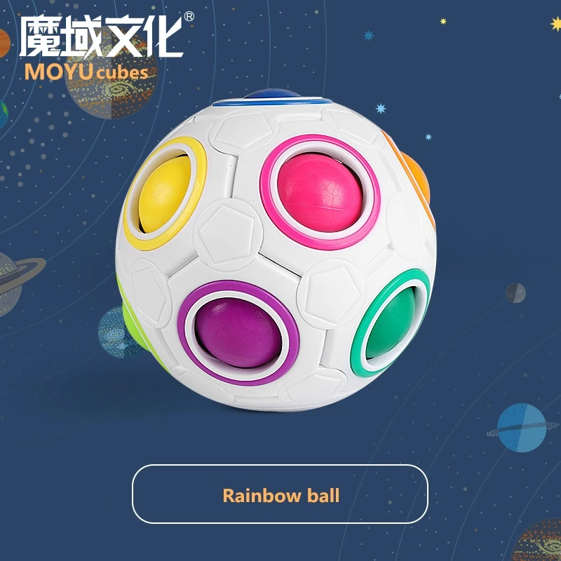 Moyu Magic rainbow ball Magic Cube Rainbow Puzzles Kids Educational Parent-child Game puzzle magic ball Color learning