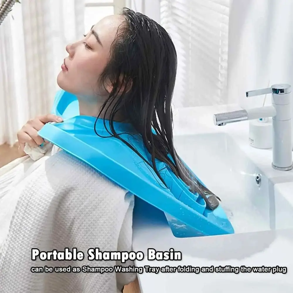 Portable Foldable Hair Washing Basin Upward-looking Household Hair Washing Sink Durable Space Saving Foldable Hair Wash Tub