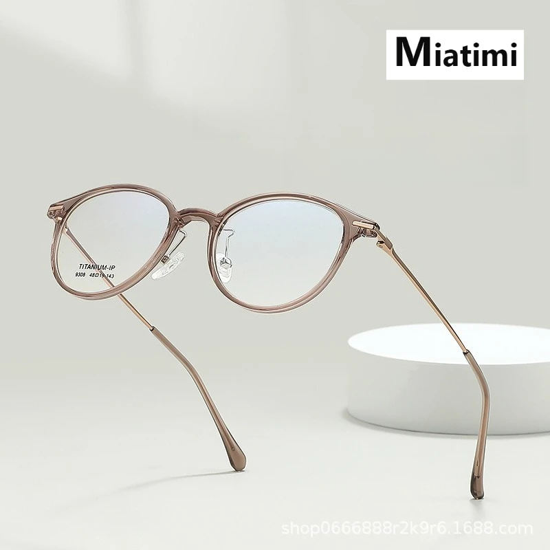 

Модные оправы для очков из ацетата и титана 2026: Ретро-винтажные круглые оправы для оптических очков по рецепту, для мужчин и женщин