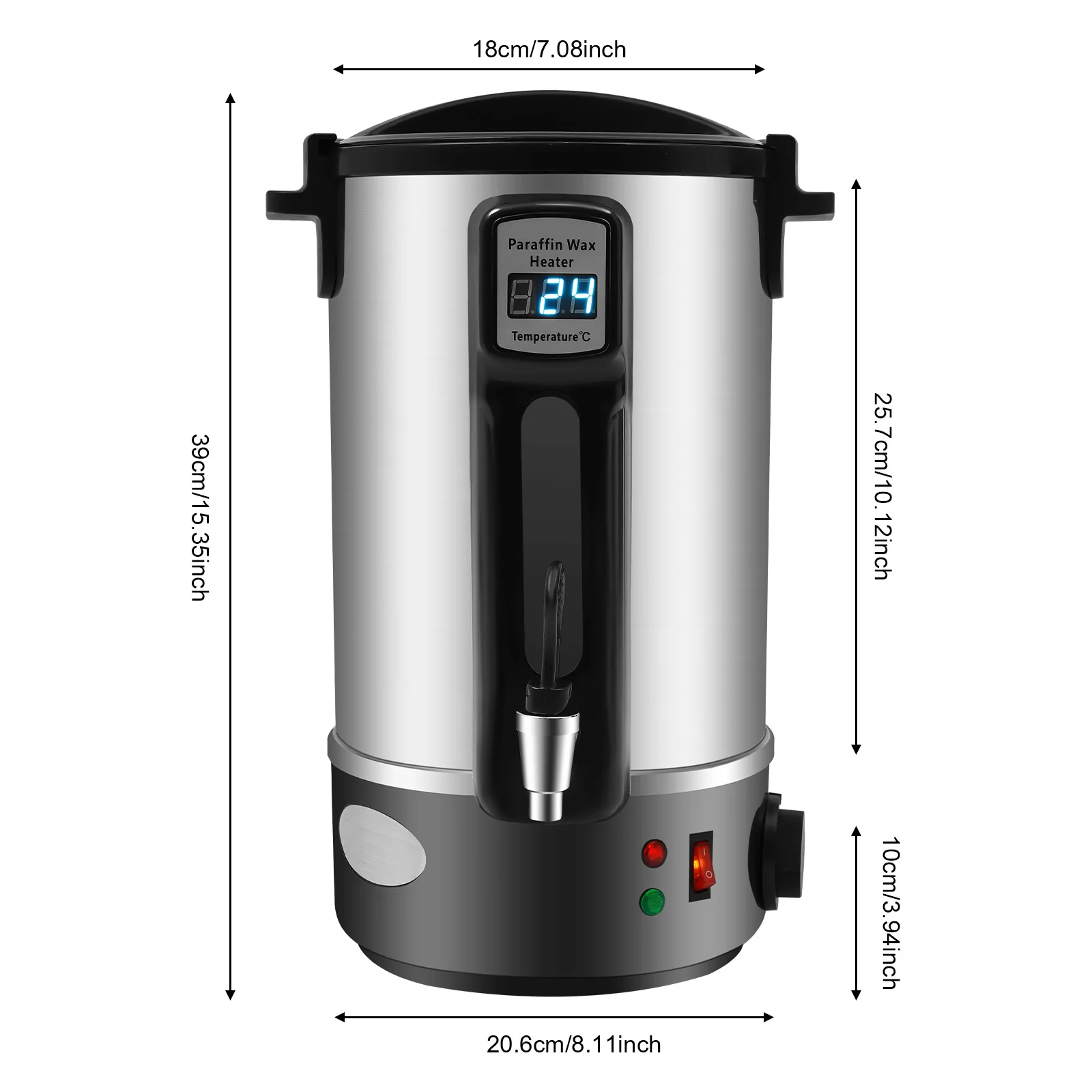 8/10.8/12L 1100W Wax Smelter, Rvs Wax Warmer Machine, Wax Smelter Voor Kaarsen maken W/Verwarming Uitloop