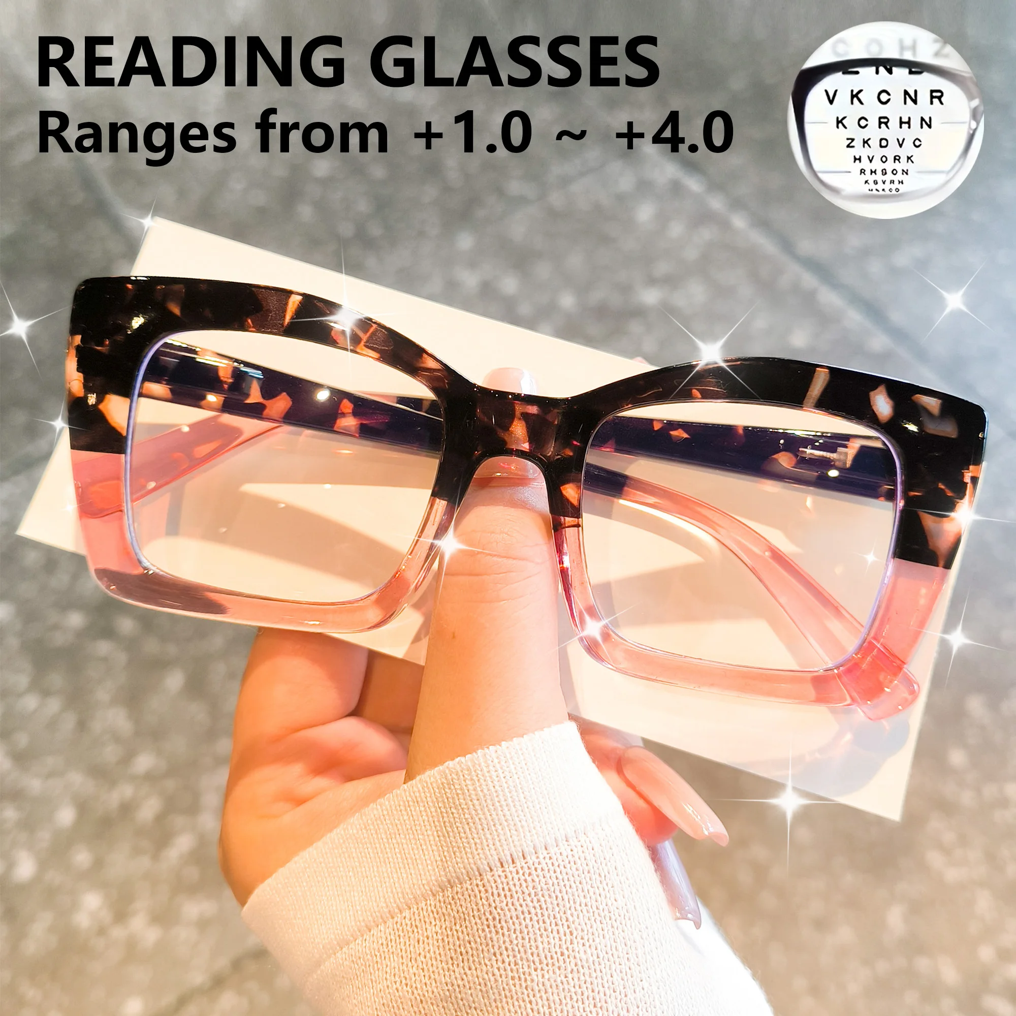 Schicke Cat-Eye-Lesebrille für Damen und Herren – Vintage-Lesebrille, ideal zum Lesen von Computern, Spielen, Fernsehern und Telefonen – Detail 4
