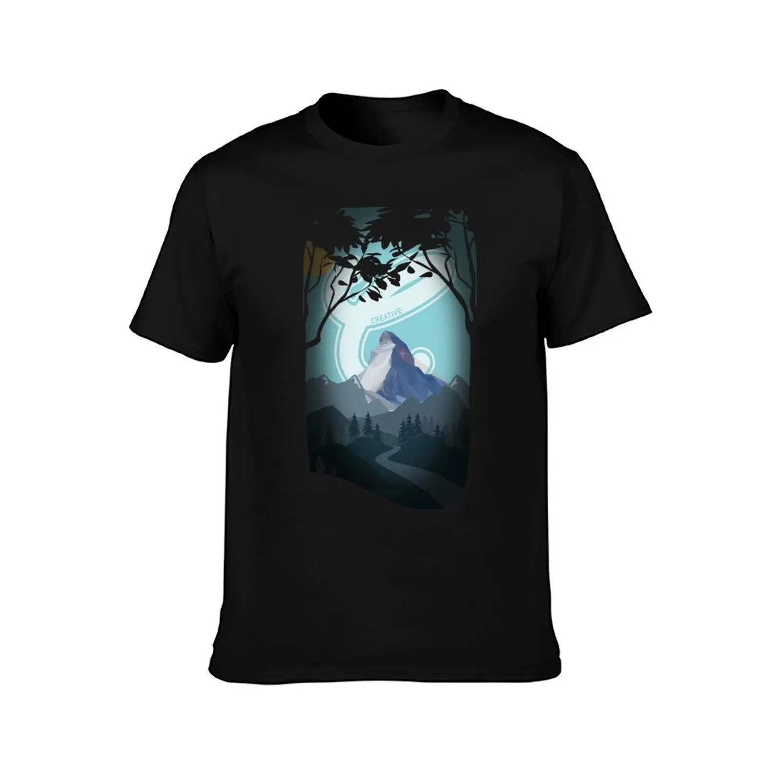Creative Matterhorn T-Shirt Running Performance Short Sleeve Tee