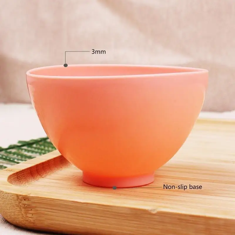 4pcs قناع الوجه مختلط وعاء مجموعة أدوات خلط مقاس DIY مع السيليكون لوجه القناع الوجه فرش مكياج الملعقة الجمال