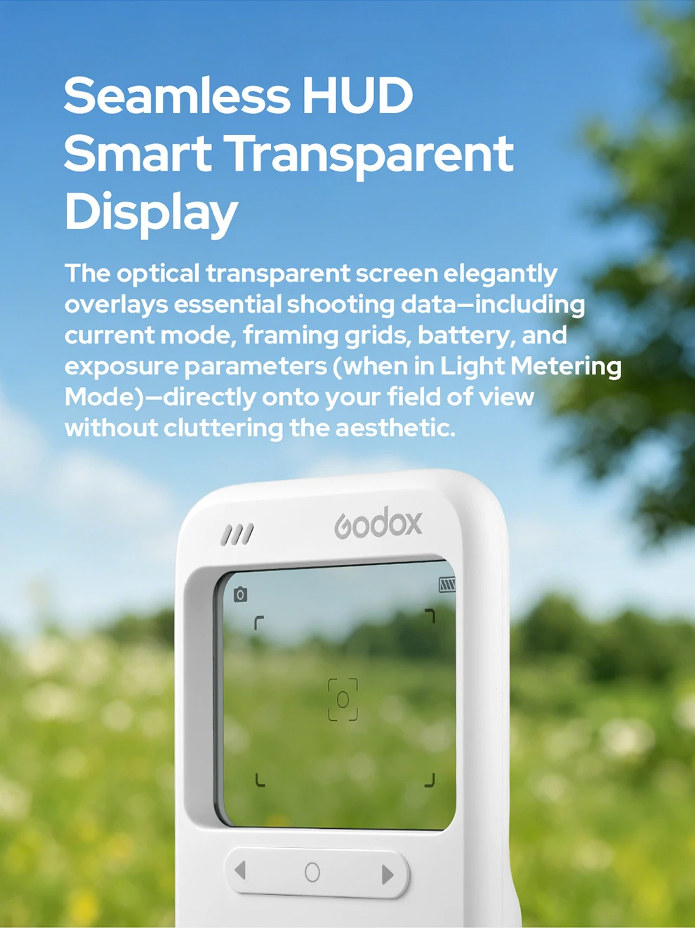 Godox C100 Transparenter Sucher, transparente Smart-Kamera, nahtloses HuD-Display, Vlog, Aufnahmen machen, Geschenke, Spielzeug für Mädchen und Kinder – Detail 3