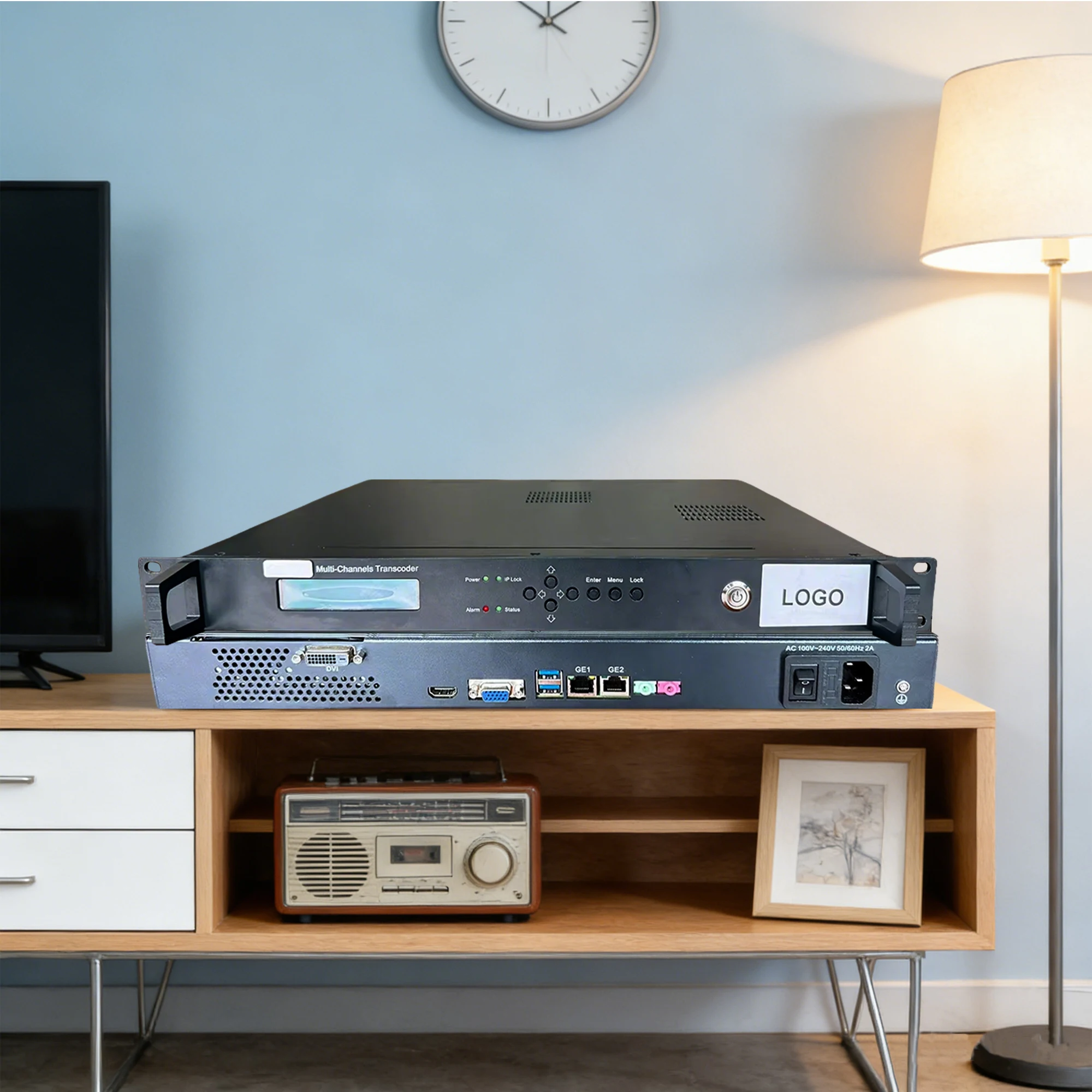 Advanced Multi-Channel Transcoder for IPTV/CATV H.265/H.264 with UDP, RTMP, RTSP Compatibility