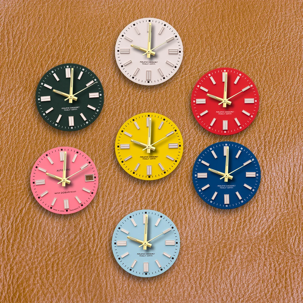 

S Logo Dial 28.5mm S Logo Matte dial Green Luminous Fit NH35/NH36/4R/7S Japanese Movement Watch Modification Accessories ﻿ ﻿ ﻿
