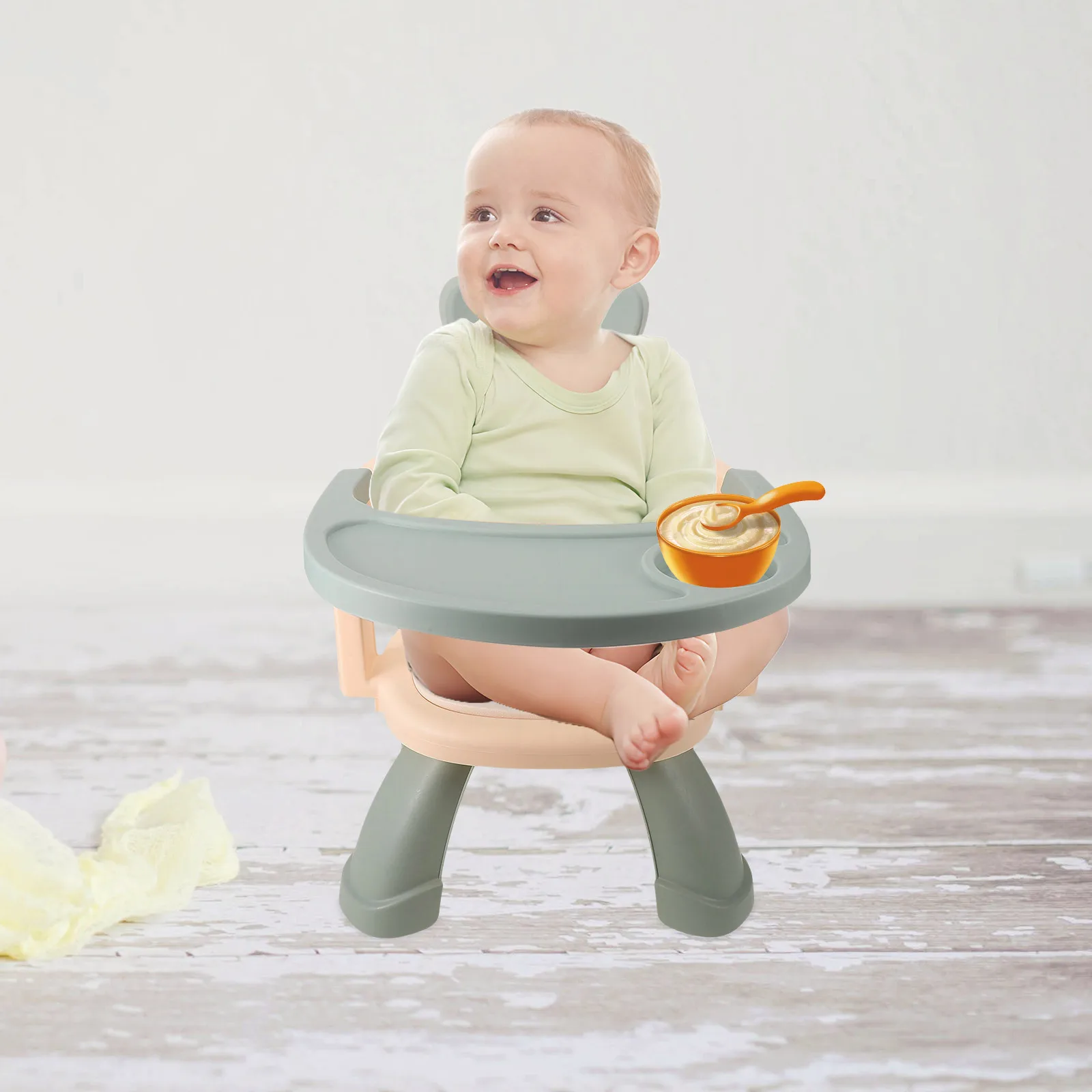 مقعد تغذية بلاستيكي للأطفال بشخصيات كرتونية، تصميم متعدد الوظائف، مادة آمنة وغير سامة، محمولة وخفيفة الوزن #3