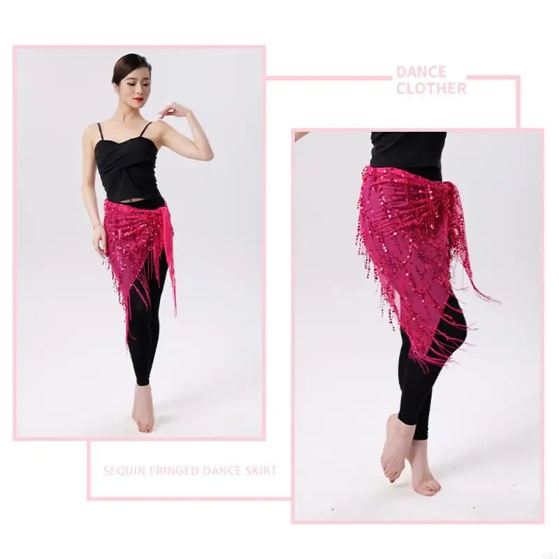 Q0ke Belly Dance Hip Scali, Sweet Belly Dance Spódnica Wrap Costins Belly Dance Costume