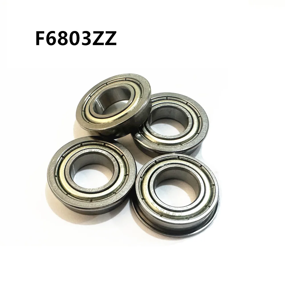 F6803ZZ 17x26x5mm Flange Bearings Deep Groove Ball Bearing With Lips F6803