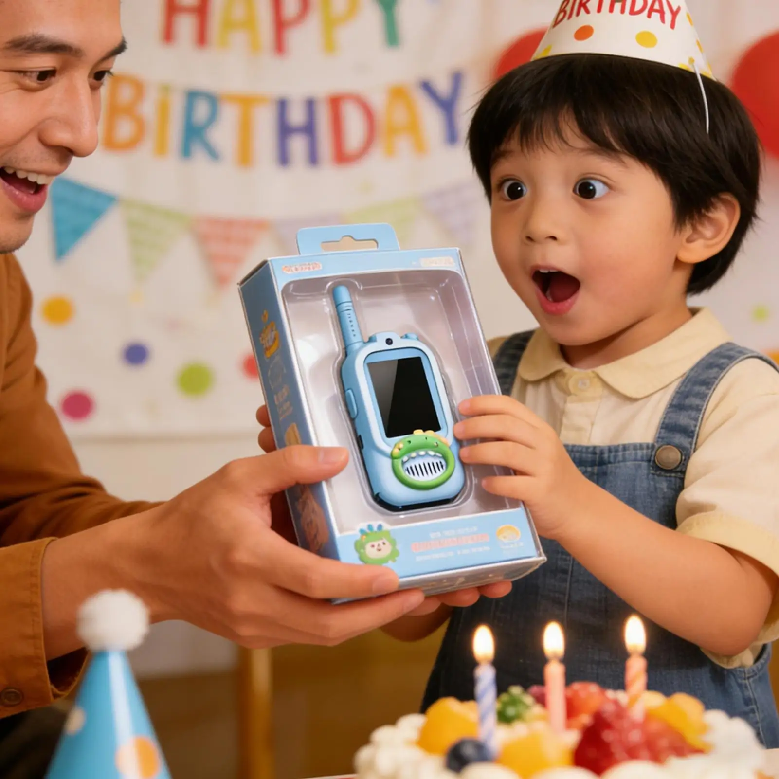 

Video Walkie Talkies for Kids 2 Piece Long-Range Rechargeable Toy with HD Camera Dinosaur Pattern Kids Video Walkie Talkies for