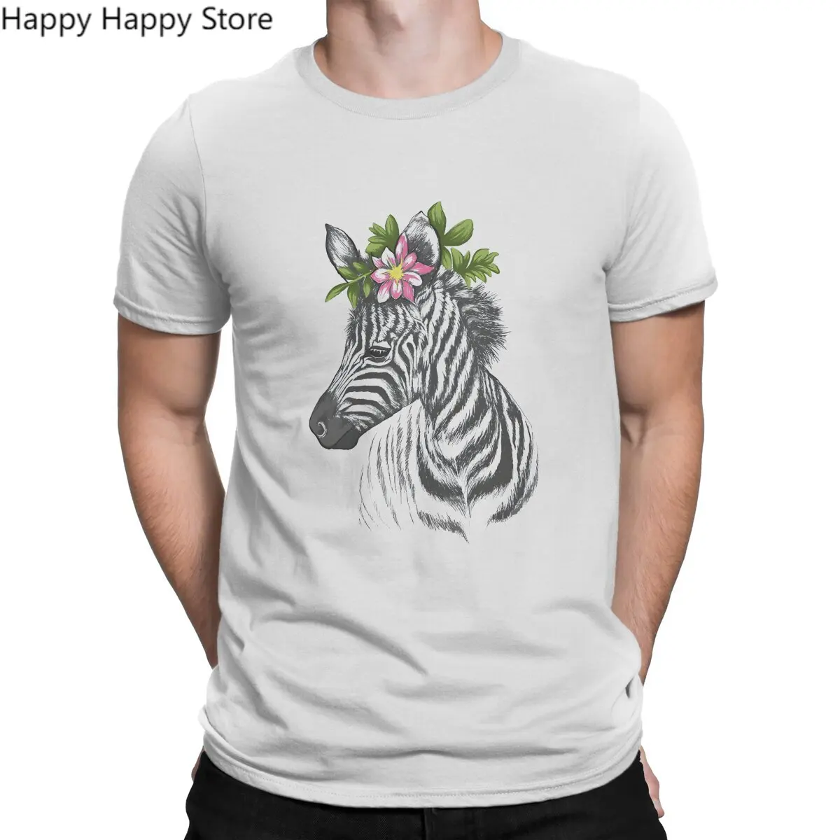 Zebra Animal Newest TShirt for Men Baby Round Collar Polyester T Shirt Personalize Birthday Gifts Tops