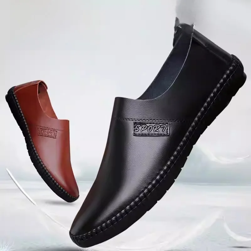 

Мужские водонепроницаемые кожаные туфли-мокасины для поваров, нескользящие, для кухни, повседневный стиль