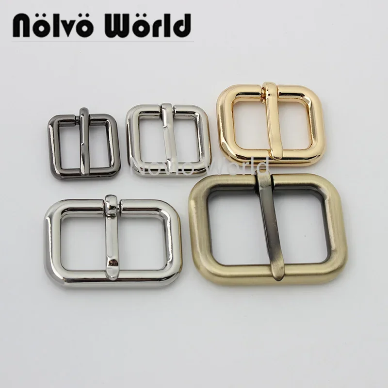 Nolvo World 5-20-100pcs 15mm 18mm 5 colors silver pin buckle bag strap accessories handbag slide pin buckle purse hardware