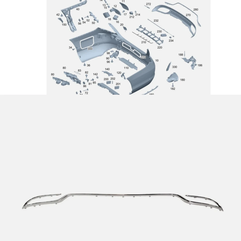 

Задний бампер A2058851621 для Mercedes Benz C-Class W205 2015-2018 C300 C400