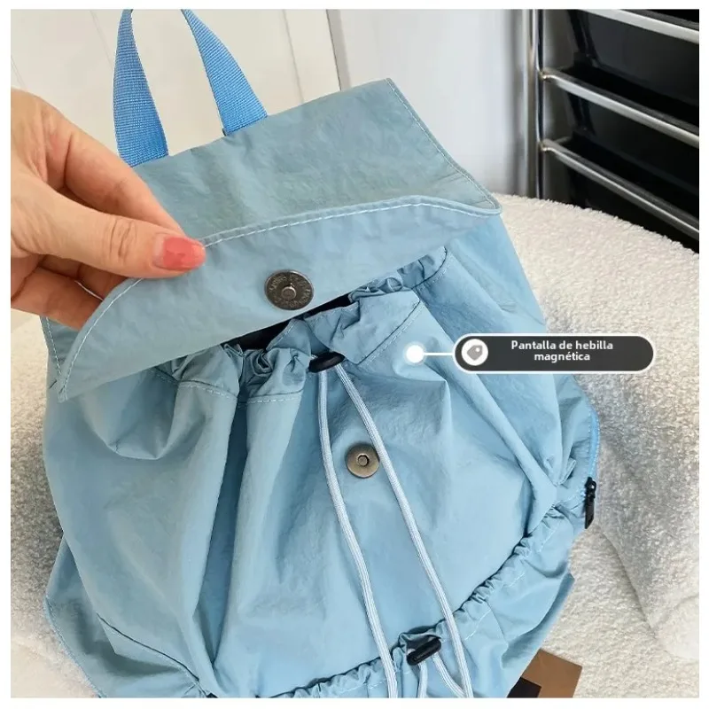 Damen Große Kapazität Reise Sport Bapa Lazy Sle Reißverschluss Kett String Doppelte Umhängetasche Weiches Nylon Wasserdicht