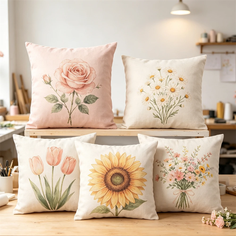 Custom Photo Pillowcase, Personalized Picture Pillow Cover with Zipper, Decorative Throw Pillow Case for Sofa Couch, No Insert,
