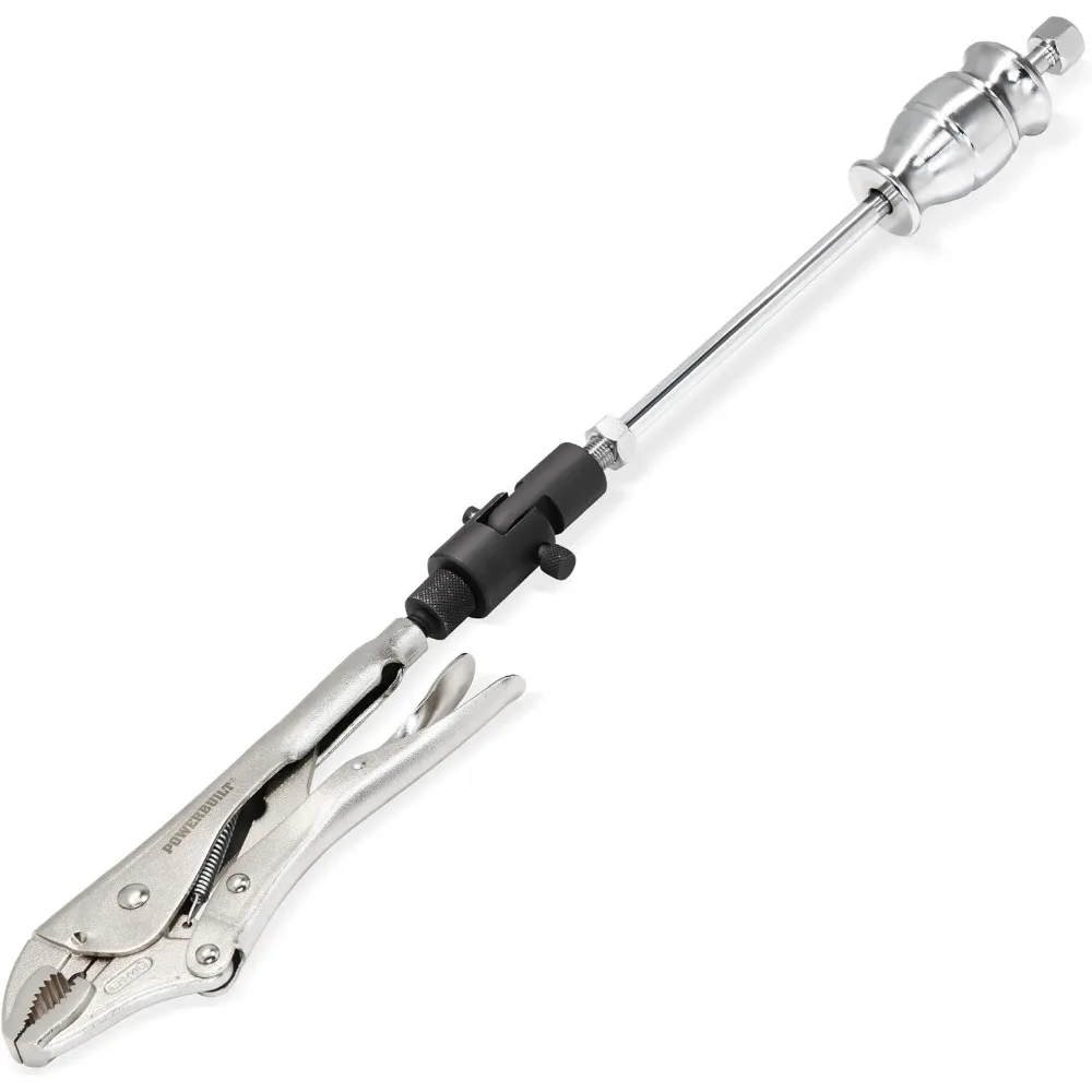 9-Inch Heavy-Duty Locking Pliers Set with 2-Pound Slide Hammer and Quick Release Swiveling Joint