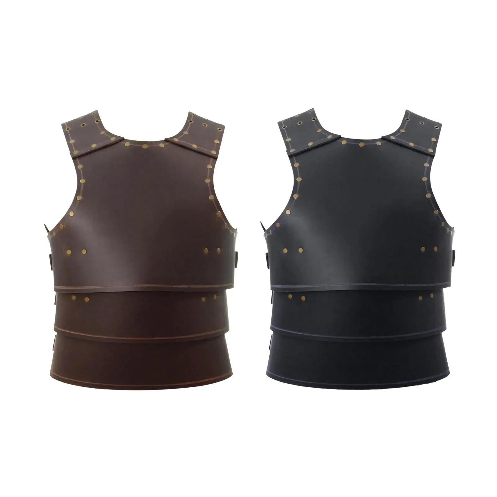 Medieval PU Leather Chest Armor Samurai Harness for Halloween Men Women