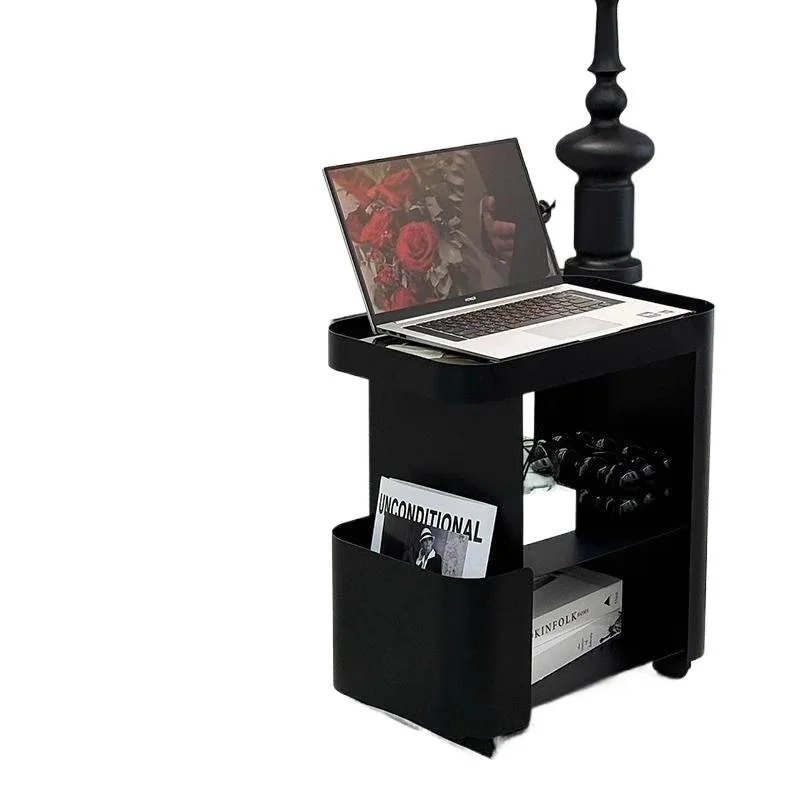 

Light luxury creativity, living room mobile trolley, wrought iron modern home sofa, simple coffee table
