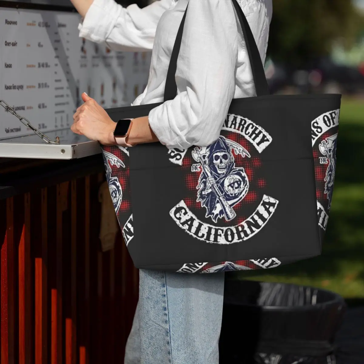 SOA Sons Of Anarchy bolso de mano para playa, deporte, gimnasio, Yoga, bolso de mano grande, bolso de viaje para mujer, bolso de Fitness