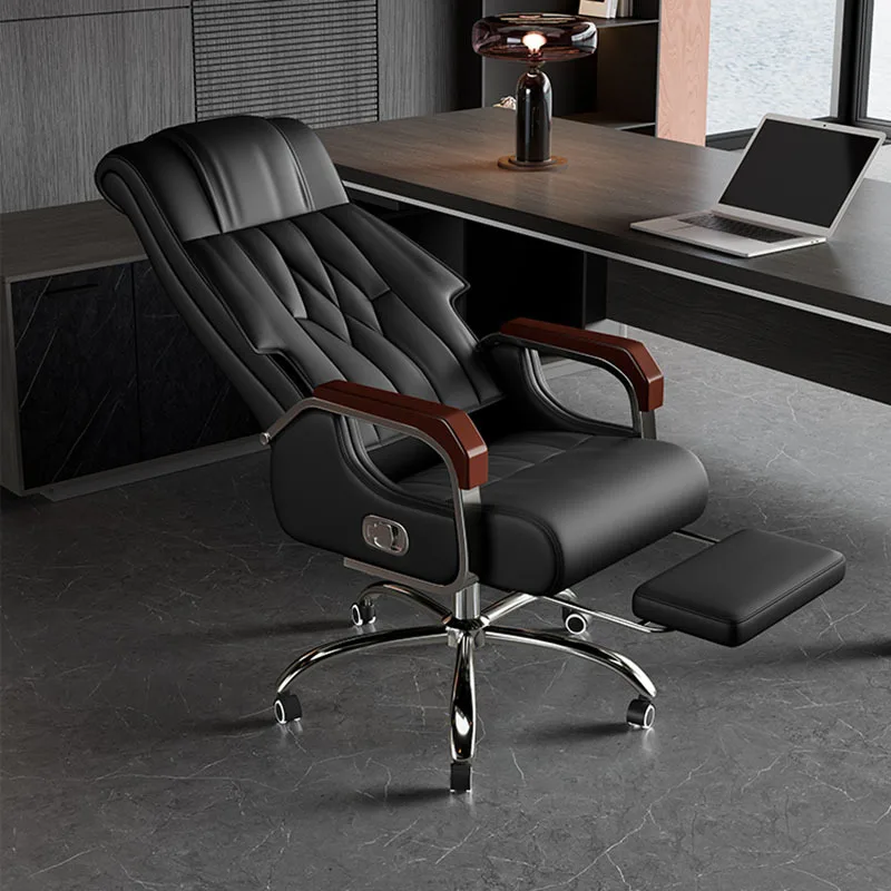 Leather Emperor Camp Office Chair Dresser Low Relaxing Cute Computer Arm Office Chair Nordic Silla Oficina Library Furniture