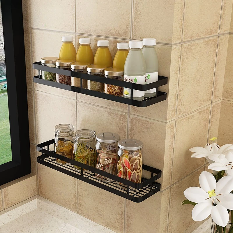 

Creative Multi-Purpose Spice Rack – Wall-Mounted No-Drill Organizer for Kitchen & Bathroom Storage