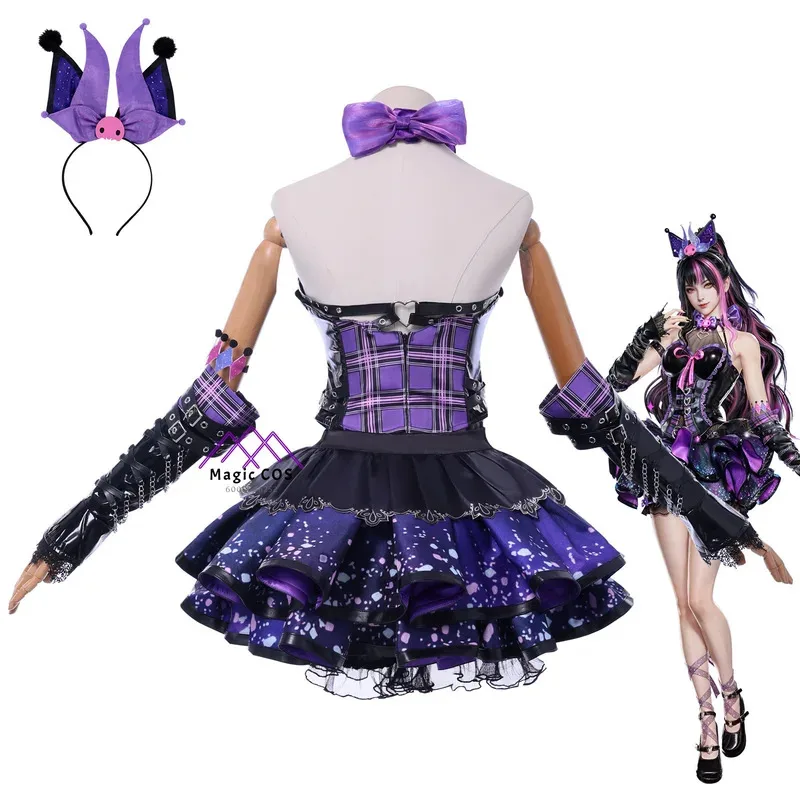 Игра Naraka: Bladepoint YuLingLong Косплей Аниме Костюм Ролевые игры Сексуальное фиолетовое платье Лолиты Парик для женщин Хэллоуин Вечеринка