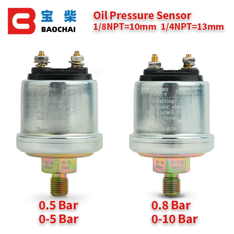 Brand New 0-5bar 0-10bar M10 VDO Oil Pressure Sensor Switch Match With VDO Oil Pressure Gauge Diesel Generator Accessories