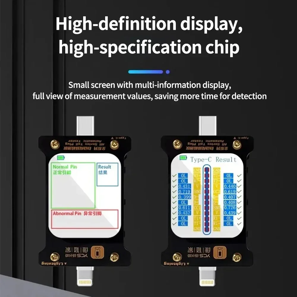 YCS Full Series of Automatic Tail Insertion Detection Instruments Are Suitable for iPhone Lightning Type-C Huawei Xiaomi Repair