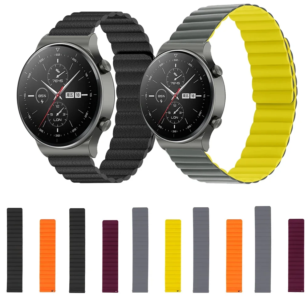

Магнитный силиконовый ремешок с петлей для Huawei Watch GT2 Pro GT3 GT 2 3 2e 42 мм 43 мм 46 мм