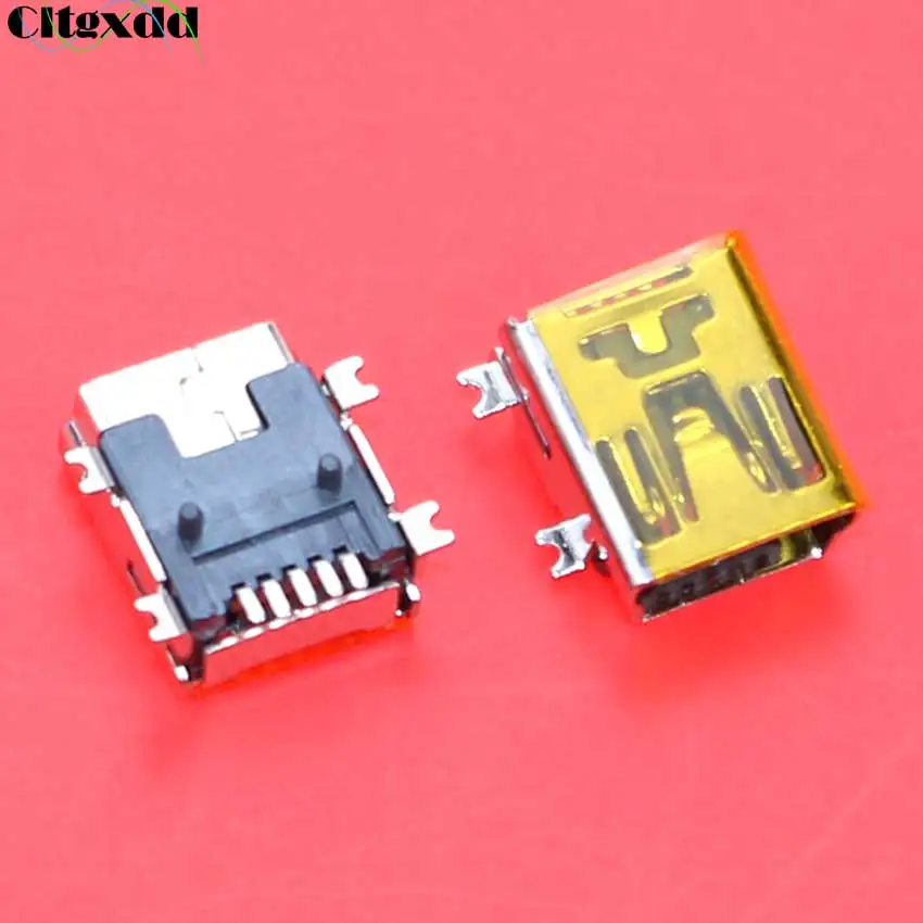 

10/50/100pcs 5Pin 5P Mini charging USB Jack Female Socket Connector V3 Port For MP3 MP4 GPS etc 5Pin SMT long Type 7.7X9.2X5.5MM
