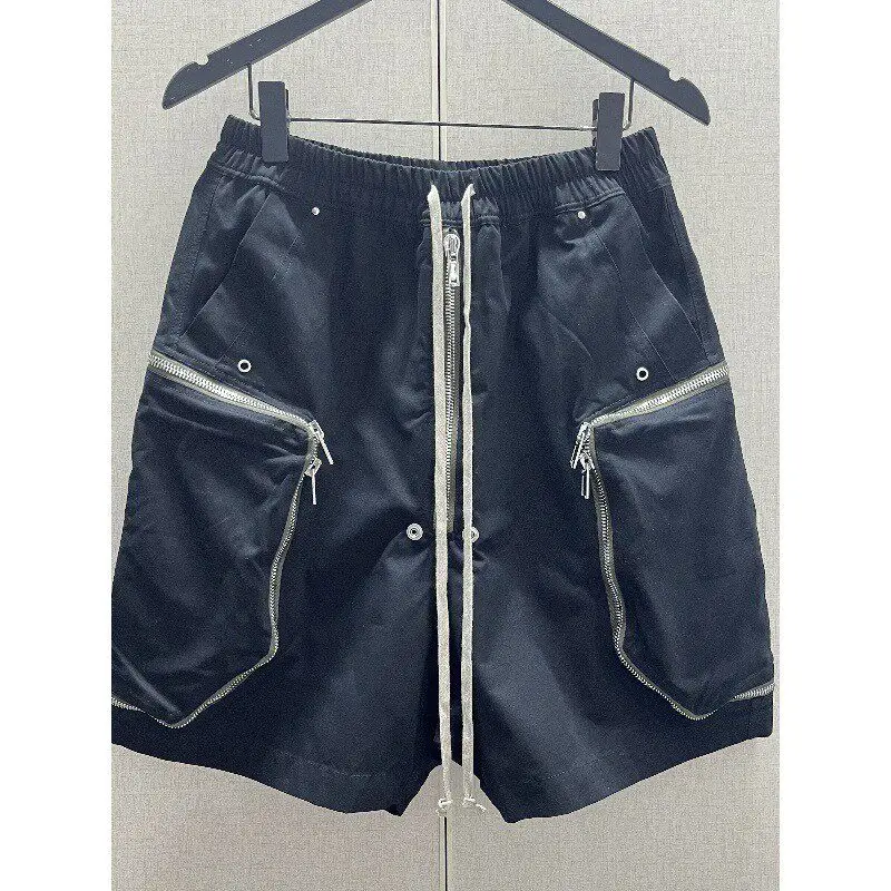 

Summer 2026 Men's Low-Rise Zipper Pocket Elastic Casual Mid-Length Five-Quarter Pants Loose Fit Youthful Spring Fashion