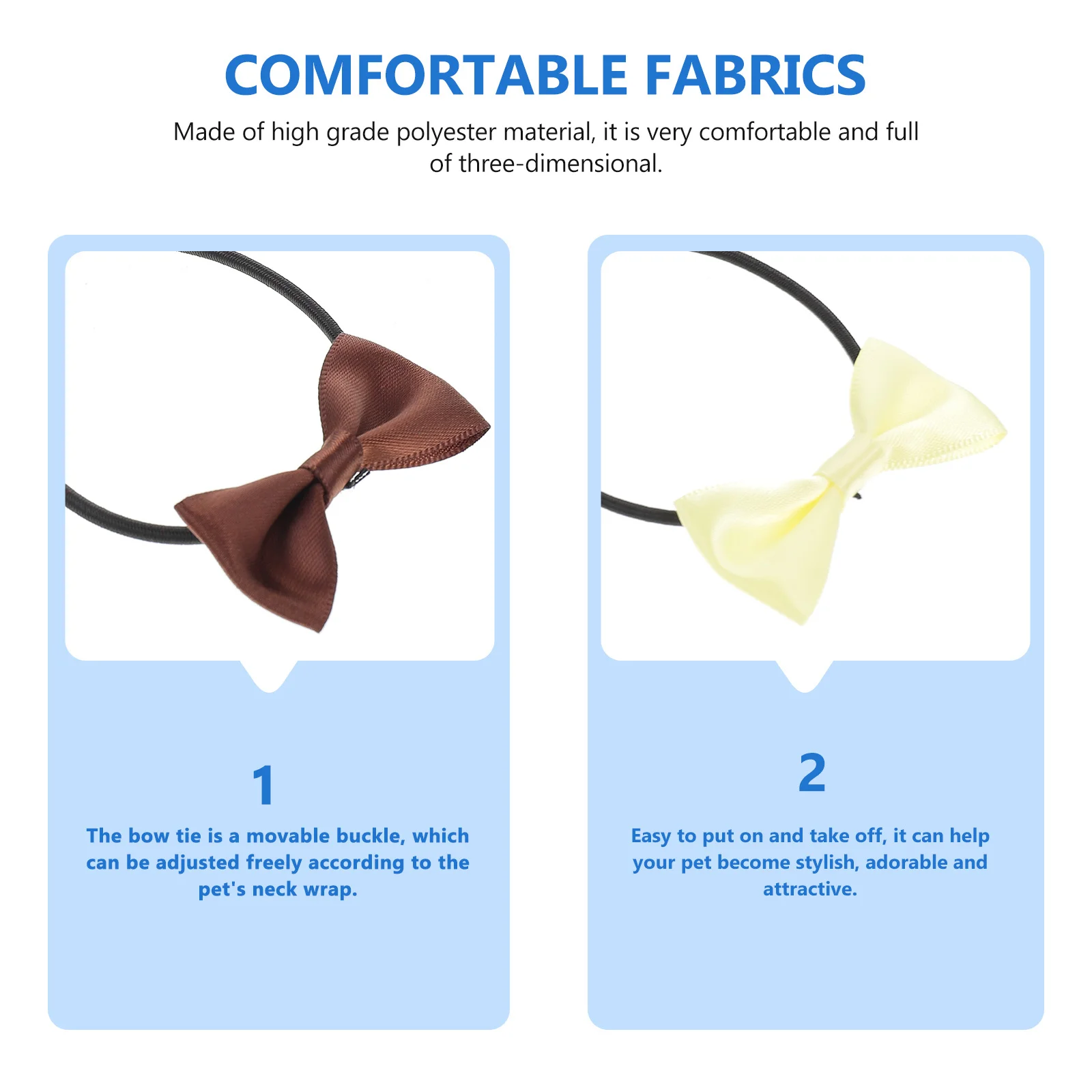 

1Set Pet Hat and Bow Tie Kit High Grade Polyester Comfortable Adjustable Neck Wrap for Small Pet Holiday Costume Hamster Guinea