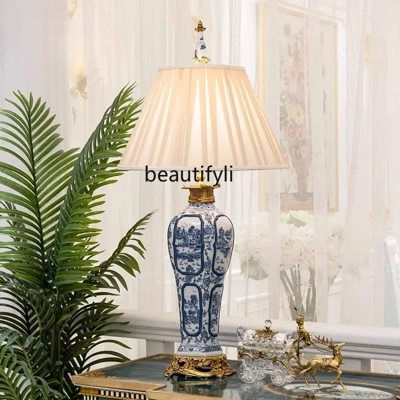 

ss1001 Сине-белое фарфоровое украшение в китайском стиле, европейское ретро сине-белое медное украшение плюс керамическое украшение